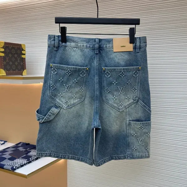 LV 1ABJ7E Monogram Workwear Denim Shorts