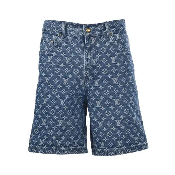 LV 1AJBJQ Monogram Denim Shorts