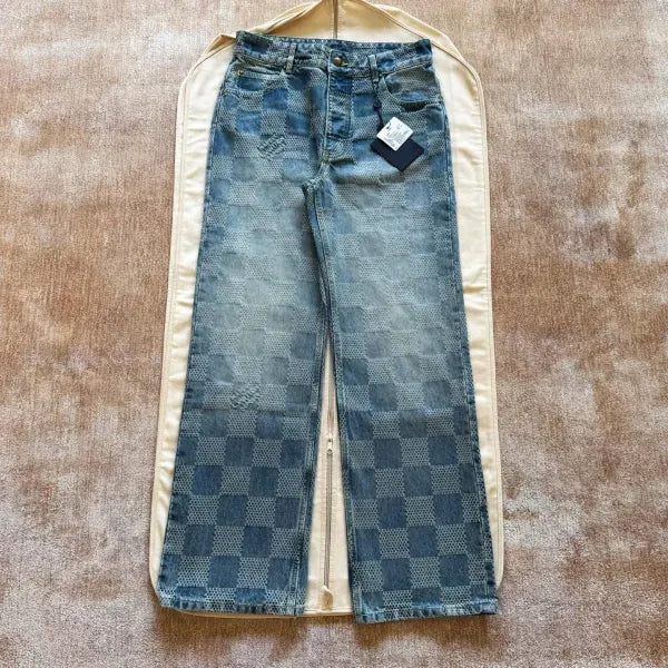 LV 1AHCOG Damier Denim Skate Pants