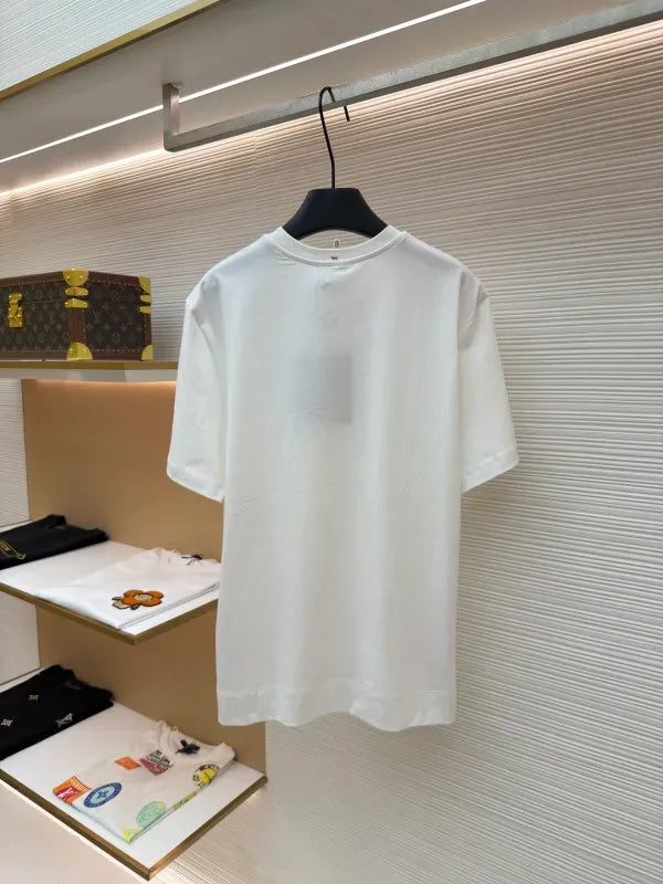 Moncler Logo Patch Cotton Blend T-Shirt