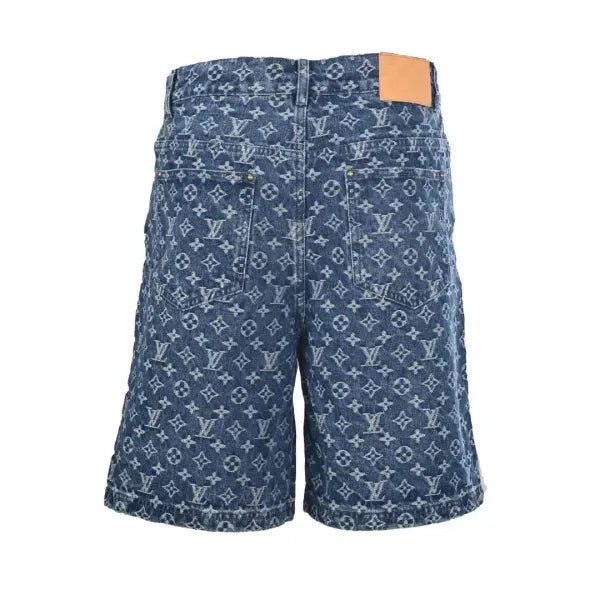 LV 1AJBJQ Monogram Denim Shorts