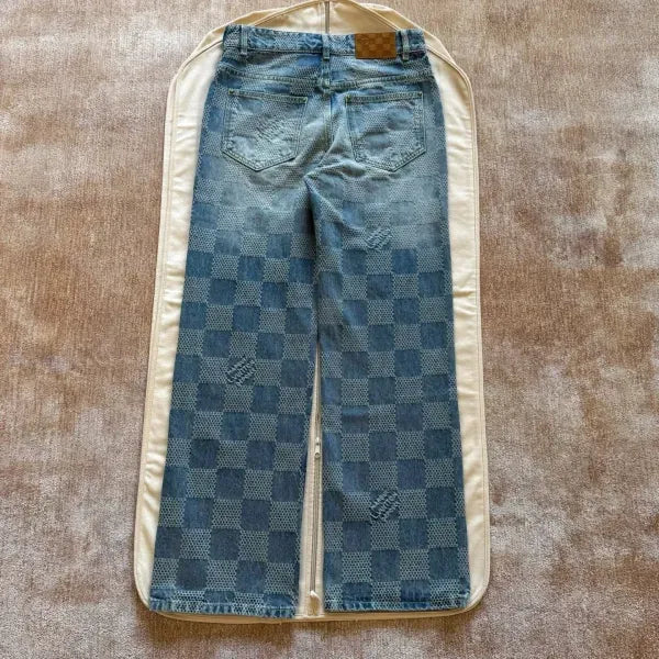LV 1AHCOG Damier Denim Skate Pants