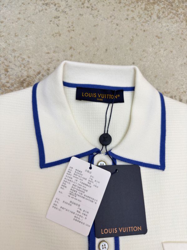 LV 1AK6WY Waffle Signature Short-Sleeved Shirt