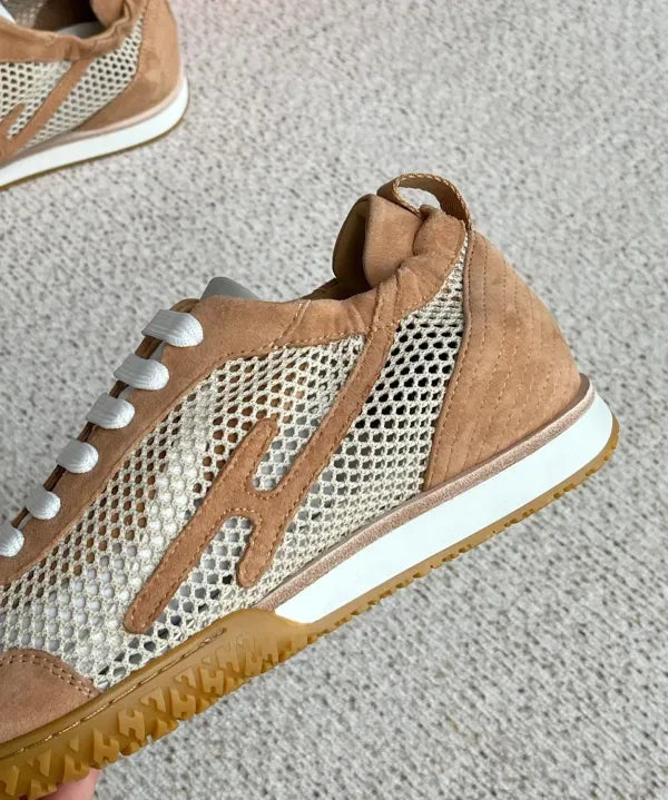 Hermes Jet Sneaker in Crochet Knit And Suede Goatskin