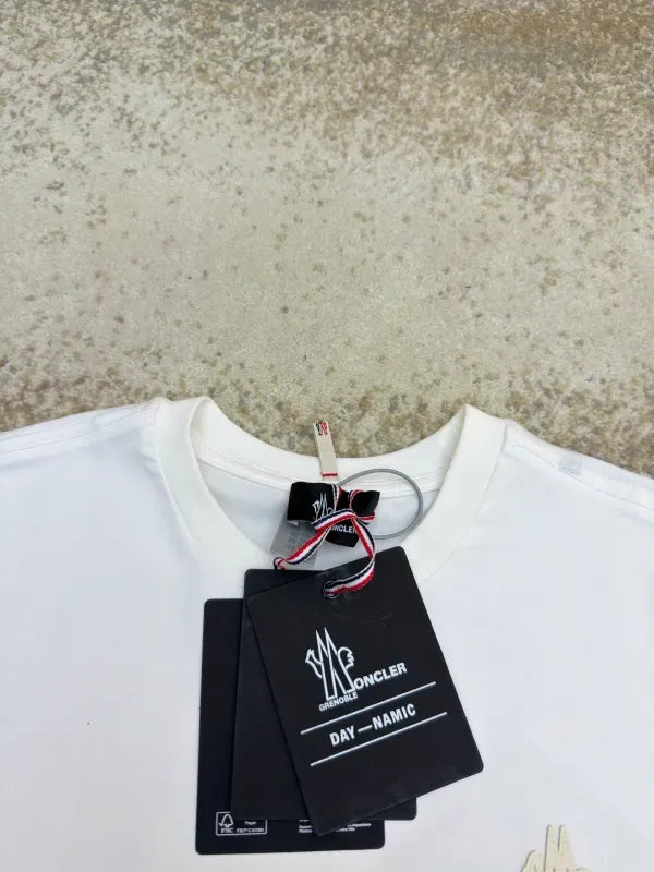 Moncler Logo Patch Cotton Blend T-Shirt
