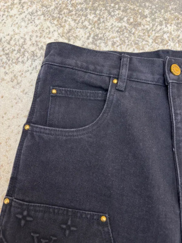 LV 1AFVAG Monogram Workwear Denim Shorts