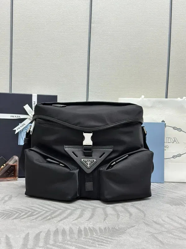 Prada Re-Nylon Triangle-Logo Travel Bag