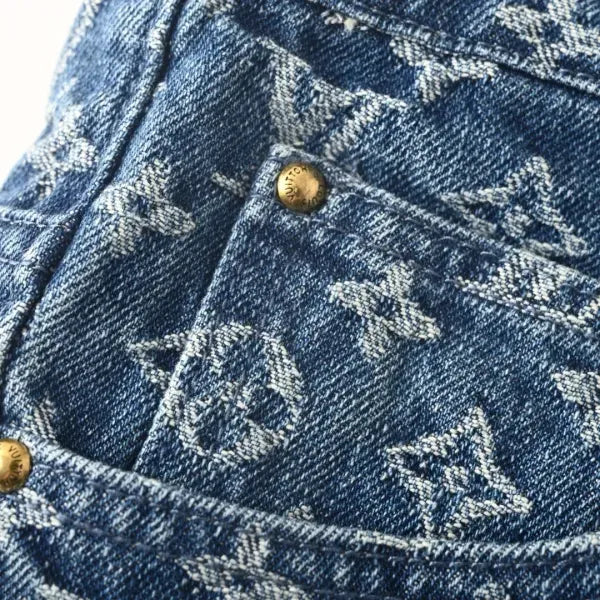 LV 1AJBJQ Monogram Denim Shorts