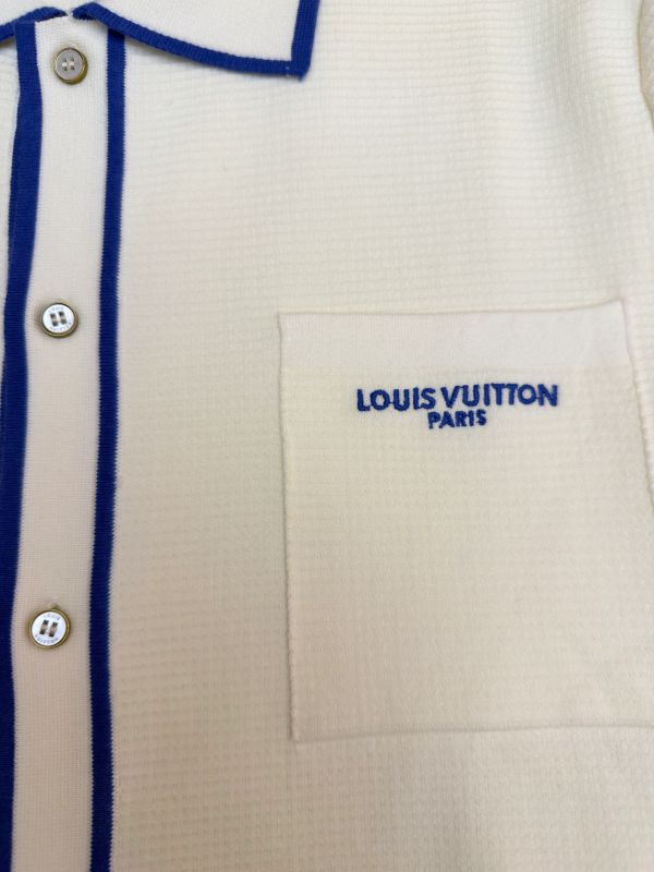 LV 1AK6WY Waffle Signature Short-Sleeved Shirt
