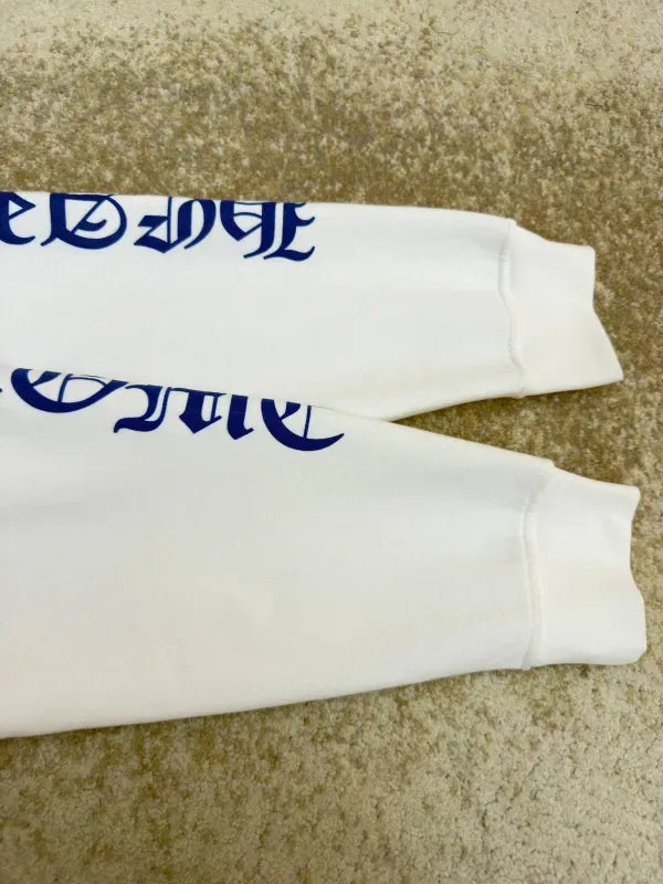Chrome Hearts Vertical Blue Logo Zip-up Hoodie