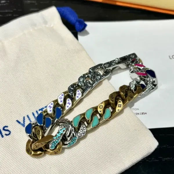 LV Chain Links Patches Bracelet