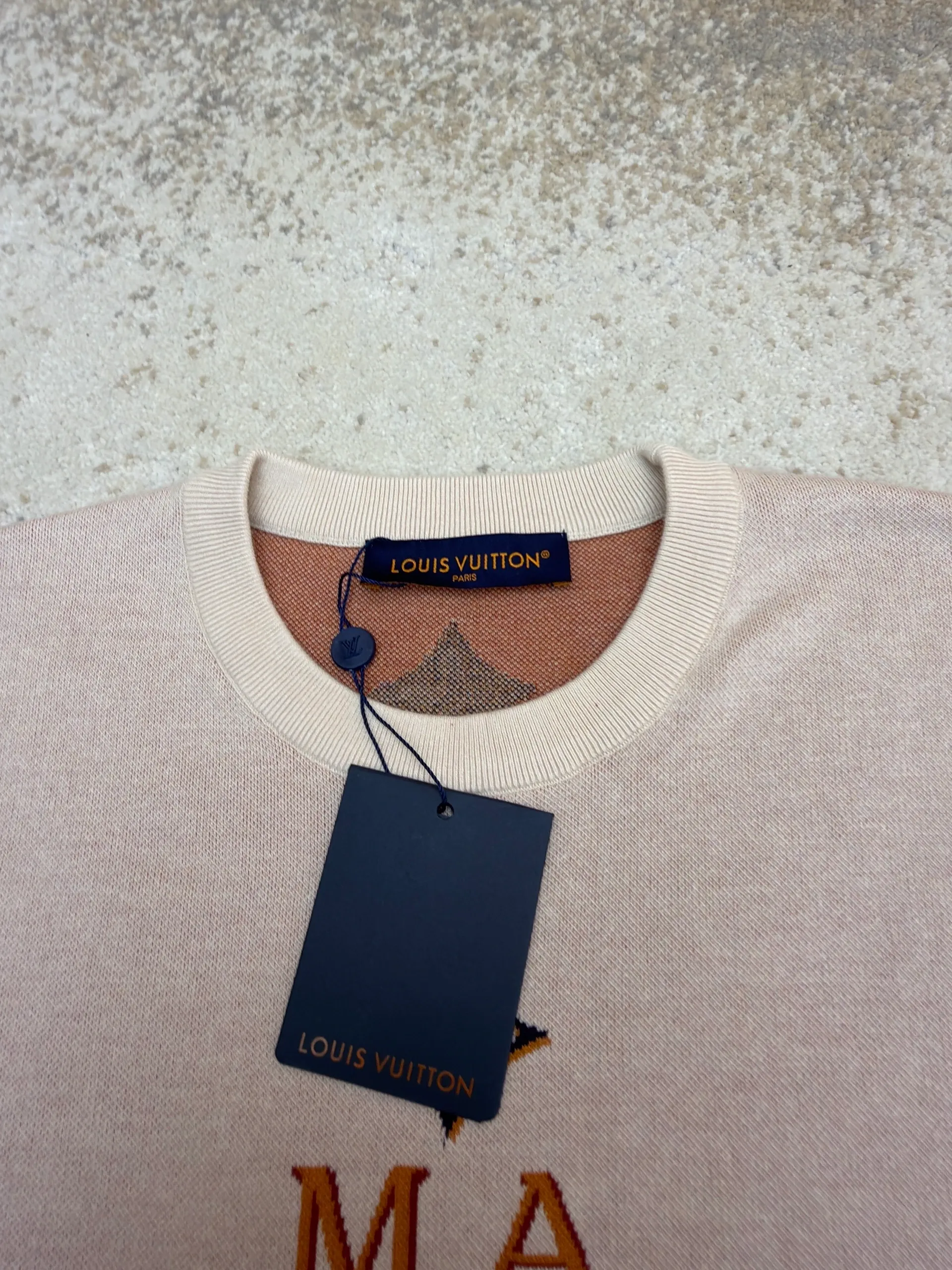 LV 1AK6YP Short-Sleeved Signature Crewneck