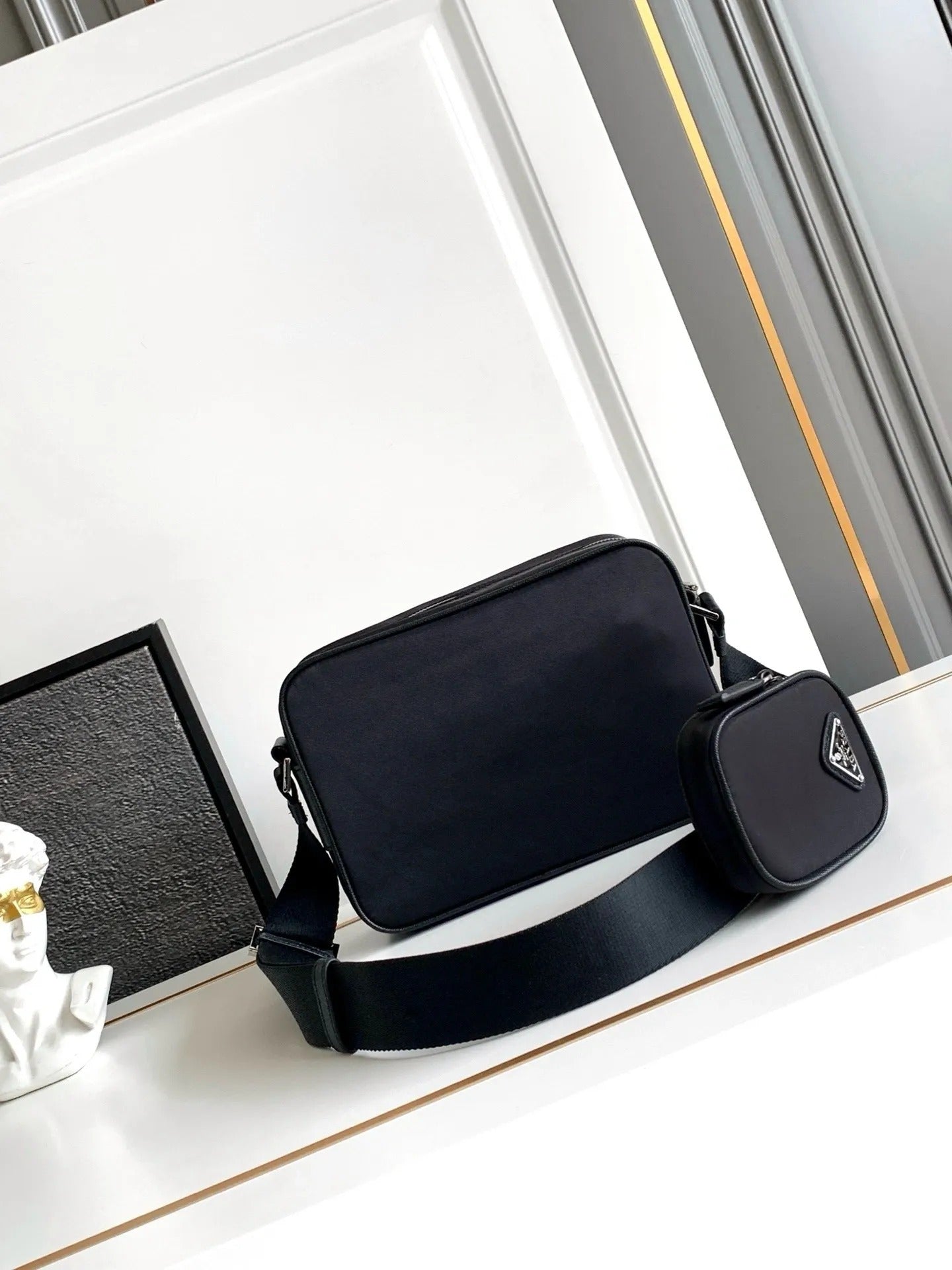 Prada Re-Nylon and Saffiano Shoulder Bag
