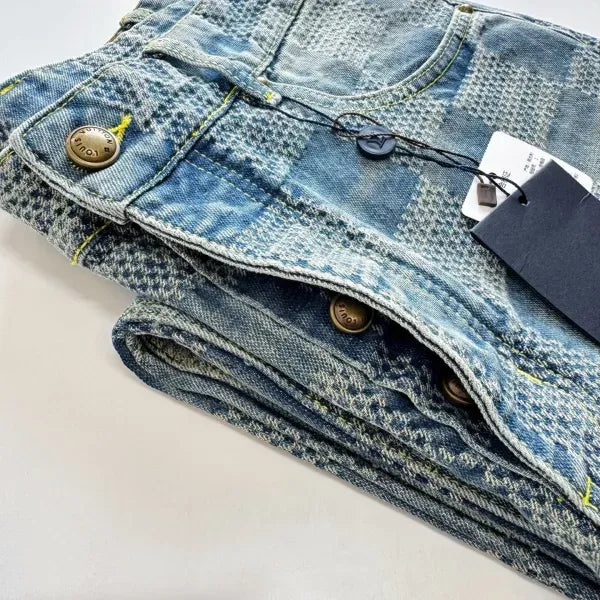 LV 1AHCOG Damier Denim Skate Pants