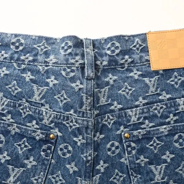 LV 1AJBJQ Monogram Denim Shorts