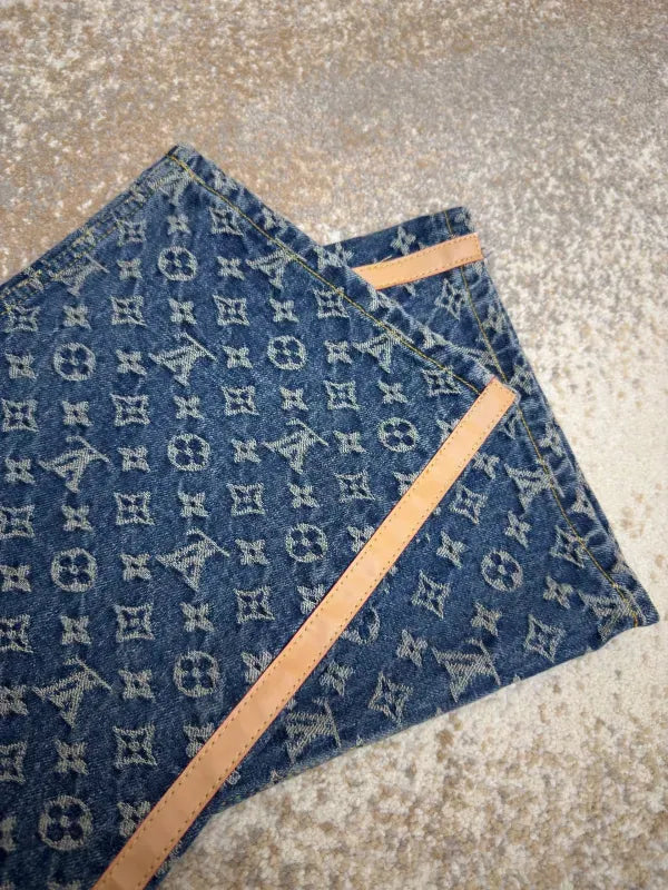 LV 1AGIUW Monogram Denim Tailored Pants