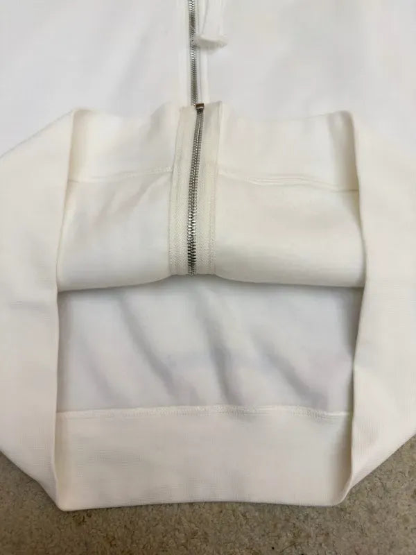 Chrome Hearts Vertical Blue Logo Zip-up Hoodie
