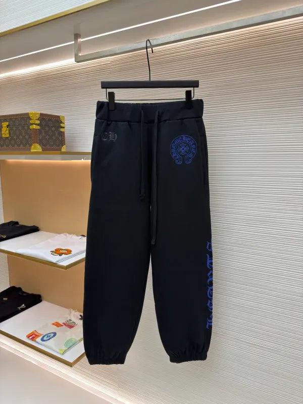 Chrome Hearts Horseshoe Blue Logo Sweatpants