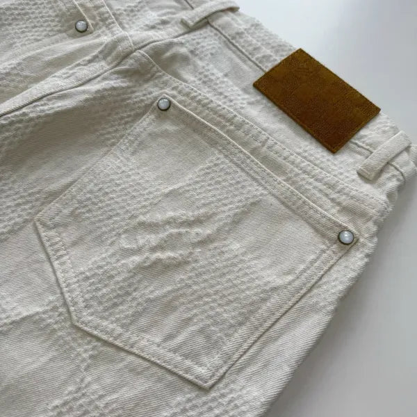 LV 1AK6GO Damier 3D Light Denim Shorts