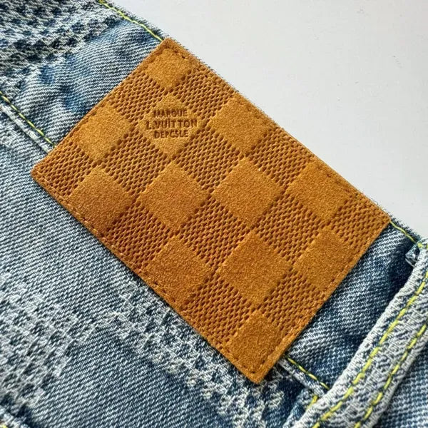 LV 1AHCOG Damier Denim Skate Pants