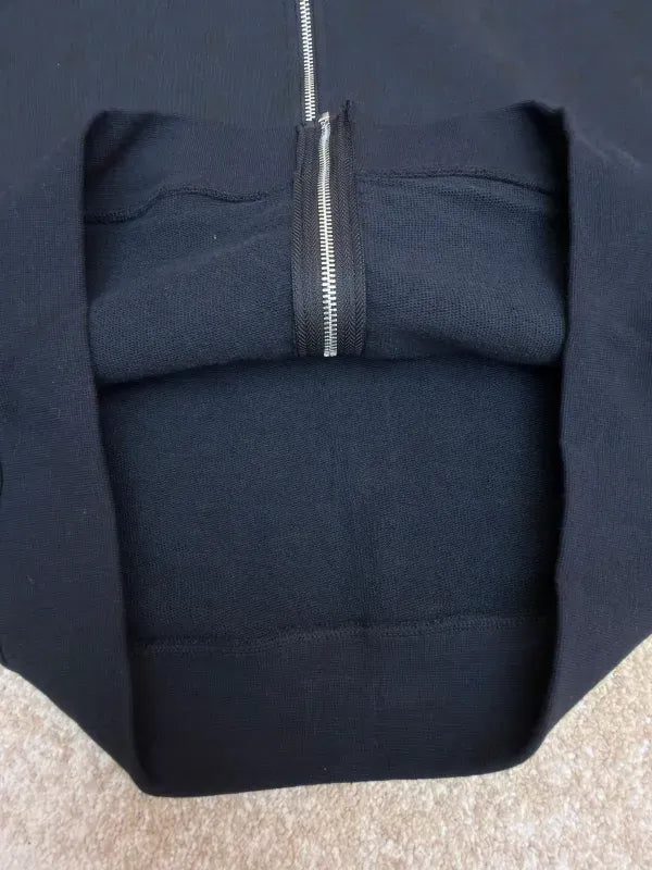 Chrome Hearts Monogram Vertical Logo Zip Up Hoodie