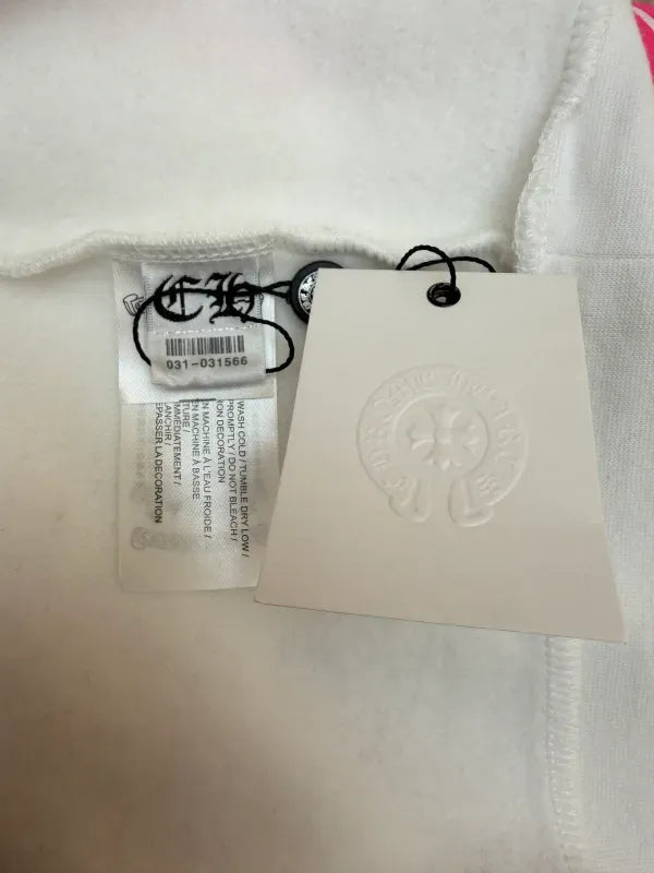 Chrome Hearts Pink Horseshoe Floral Sleeve Pullover Hoodie