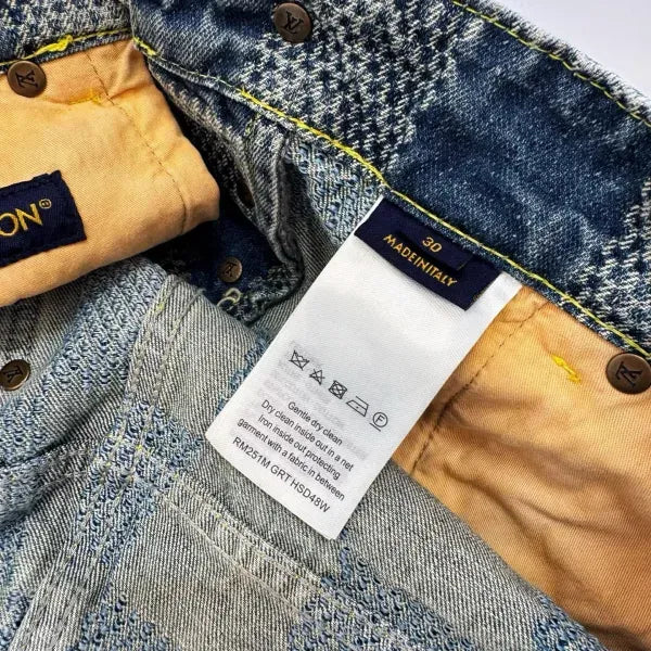 LV 1AHCOG Damier Denim Skate Pants