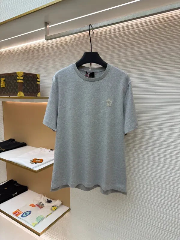 Moncler Logo Patch Cotton Blend T-Shirt