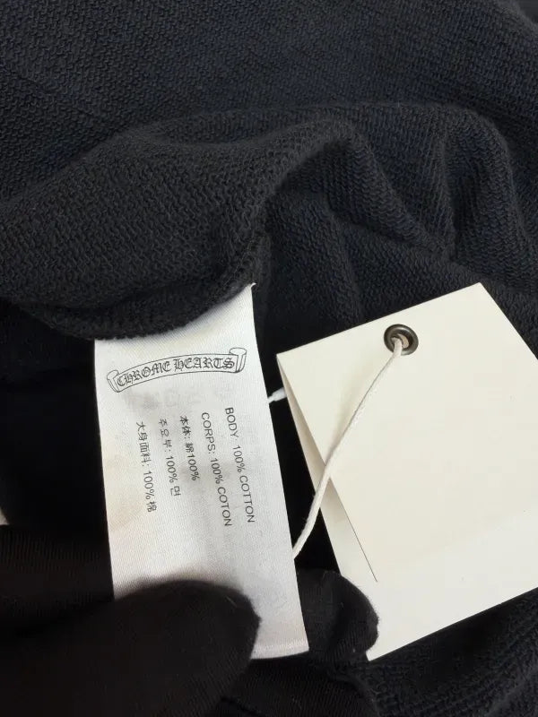Chrome Hearts Monogram Vertical Logo Zip Up Hoodie