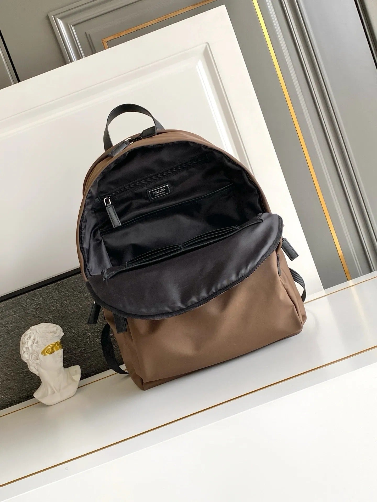 Prada Re-Nylon and Saffiano Leather Backpack