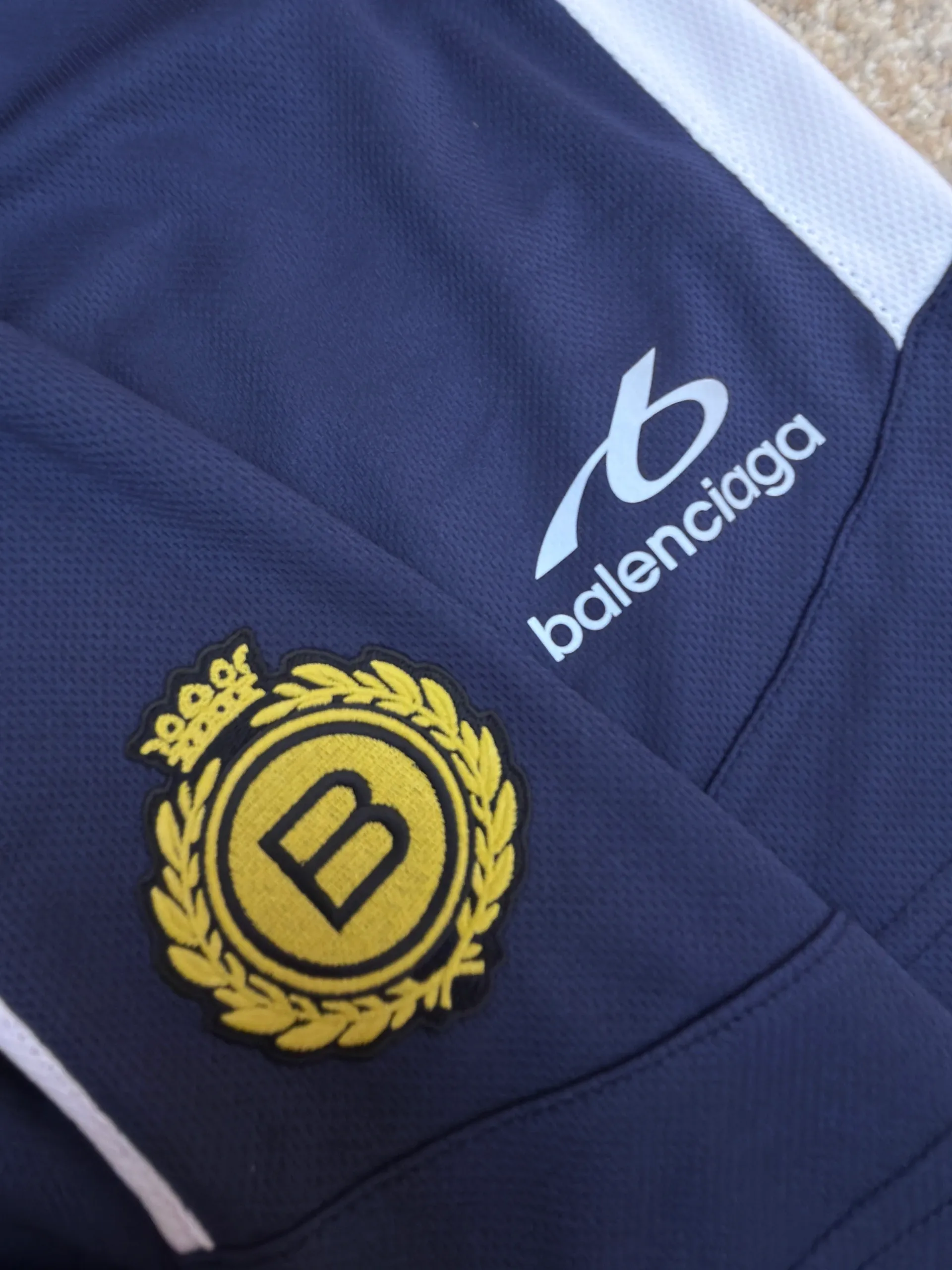 Balenciaga Soccer Baggy Shorts in Technical Jersey