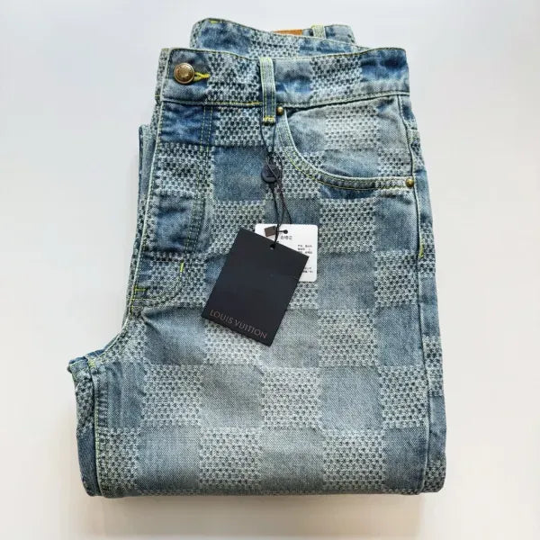 LV 1AHCOG Damier Denim Skate Pants