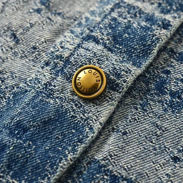 LV 1AJC91 Denim Short-Sleeved Shirt
