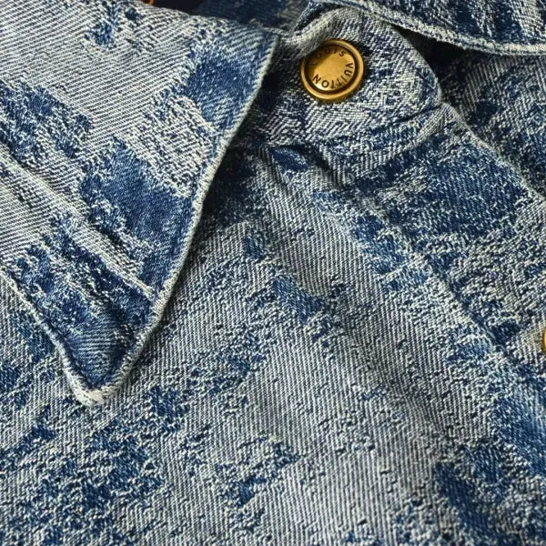 LV 1AJC91 Denim Short-Sleeved Shirt