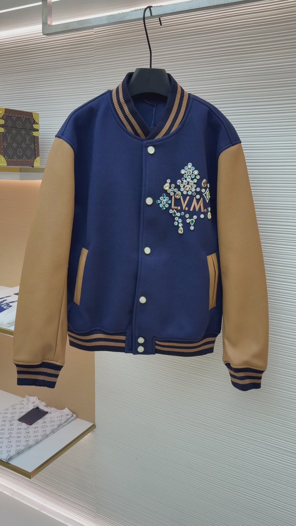 LV 1AJVKR Embellished Varsity Jacket