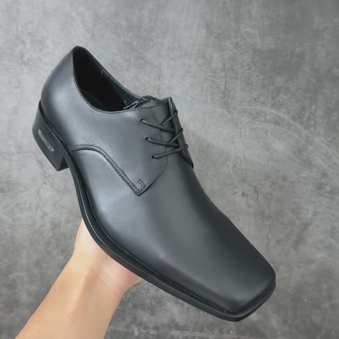 Balenciaga Concorde Derby in Black Shiny Calfskin
