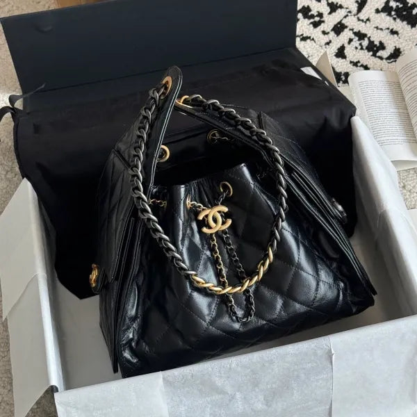 Chanel 25 Small Handbag in Shiny Crumbled Calfskin