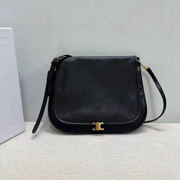 Celine Soft Triomphe Besace In Supple Shiny Lambskin